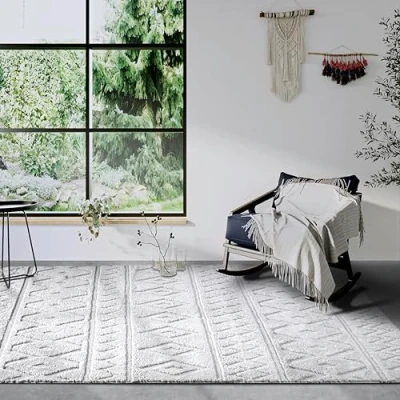 Abbildung von ELLE DECORATION Hochflor Teppich &quot;Itinerance&quot;, rechteckig, Hochflor, Shaggy, flauschig, weich, Langflor, modern, Hoch Tief Effekt