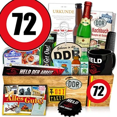 Abbildung von Männer Paket DDR/Geburtstag 72 / Geschenk Box Opa/Männer DDR