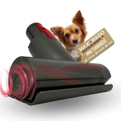 Abbildung von Maxorado Mini Turbodüse für Dyson V7 V8 V11 V15 Turbinendüse Polsterdüse Milben, Zubehör V7, V8, V10, V11, V15, (1 tlg), Turbobürste Aufsatz Milbenbürste Sofa Bett Auto