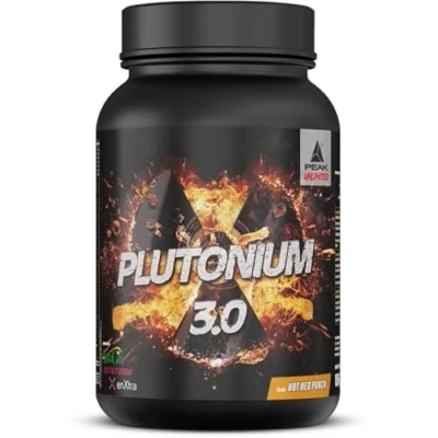 Abbildung von PEAK Plutonium 3.0 1054g Geschmack Hot Red Punch I Pre Workout Booster über 30 potente Inhaltsstoffe L Citrullin Malat Arginin AKG OXYSTORM® EAA Matrix vegan