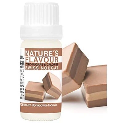 Abbildung von Flavour Drops Zuckerfrei Schweizer NOUGAT, 100% natürliches liquid Lebensmittel Aroma I Backaroma, Quark und Shake Geschmack zum Tropfen, füssig Flavdrops
