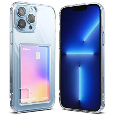 Abbildung von Ringke Fusion Card Kompatibel mit iPhone 13 Pro Max Hülle, HandyHülle Kartenhalter, Transparent Dünne Kartenfach Case Clear