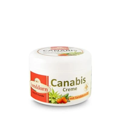 Abbildung von Cannabis Creme mit Sanddorn Öl