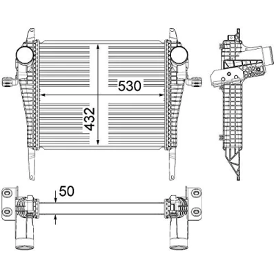Abbildung von MAHLE CI 37 000P Ladeluftkühler BEHR PREMIUM LINE