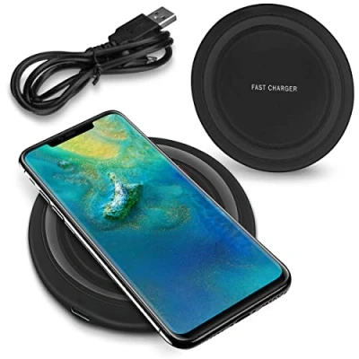 Abbildung von Qi Induktives Ladegerät kompatibel für Nokia XR20 Ladestation 15W 10W 7,5W 5W Kabelloser Universal Charger, Modell:M03_15W_Schwarz