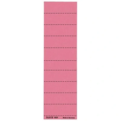Abbildung von Leitz 19010025 Schildchen Blanko (Universal Aufkleber, 4 zeilig) 100 Stück rot