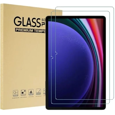 Abbildung von TechDealsUK 2er Pack Displayschutzfolie für Samsung Galaxy Tab S9 2023, S8 2022, S7 2020 11 Zoll Panzerglasfolie