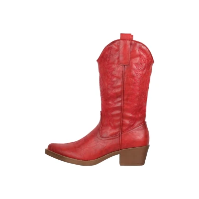Abbildung von Elara Cowboy/Bikerboot, Damen, Größe: 36, Rot Schuhe
