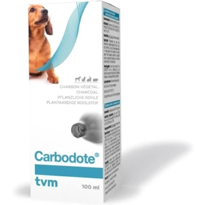 Abbildung von TVM Carbodote Liquid 100 ml Ergänzungsfuttermittel für Hunde, Katzen, Nagetiere, Reptilien und Vögel Kann bei der Adsorption von Toxinen im Darm unterstützend Sein