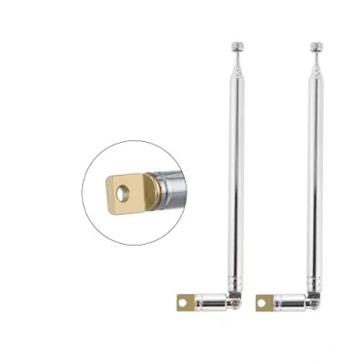 Abbildung von Vecys FM Teleskopantenne DAB Radio Antenne 7 Abschnitte Portable für TV FM/VHF/UHF Stereo DVB T Empfang (2 Stück)