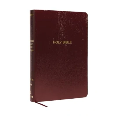 Abbildung von NKJV Holy Bible, Super Giant Print Reference Burgundy Leather look, 43,000 Cross references, Red Letter, Comfort Print: New King James Version