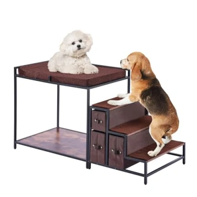 Abbildung von VEVOR Etagenbett Haustiere Fenstersitz Hundetreppe Schlafcouch 1245x500x660mm