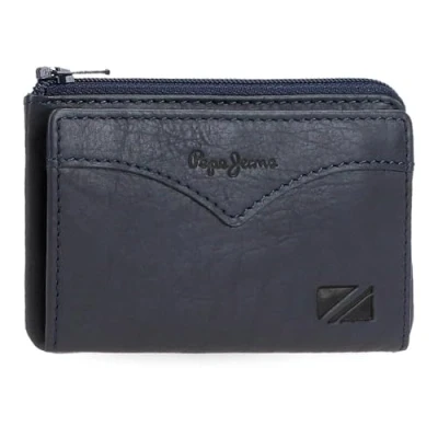 Abbildung von Pepe Jeans Joumma Bags Geldbörse mit Kartenfach, blau, 11 x 7 1,5 cm, Leder, Talla única, Kartenhalter