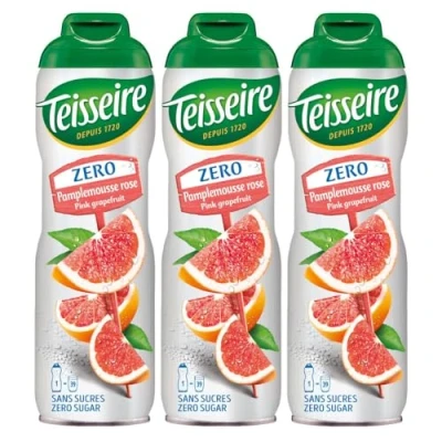 Abbildung von Teisseire Sirup Pink Grapefruit zero Zucker 600ml Cocktails, Milchshakes (3er Pack)