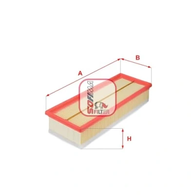 Abbildung von SOFIMA S 9502 A Luftfilter 59mm 113mm 316mm Filtereinsatz PEUGEOT: 206 Schrägheck, 207 308 I SW, CITROËN: Berlingo II