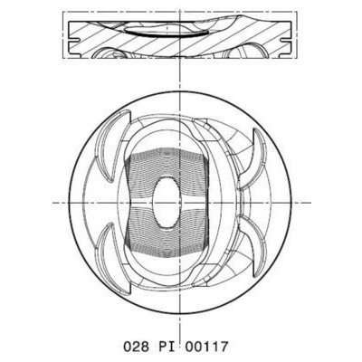Abbildung von Kolben MAHLE ORIGINAL 028 PI 00117 002