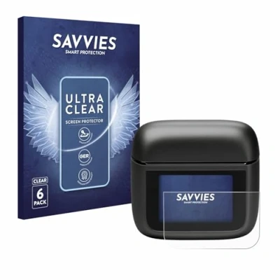 Abbildung von Savvies 6 Stück Schutzfolie für JBL Tour Pro 3 Displayschutz Folie Ultra Transparent