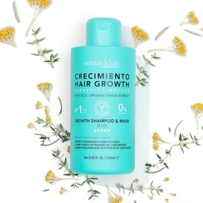 Abbildung von somnis&amp;hair Shampoo und Maske 2 in 1 Haarwachstum Booster 0% Parabene Vegan 250ml