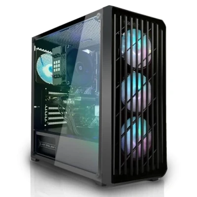 Abbildung von SYSTEMTREFF Basic Gaming PC AMD Ryzen 7 5700G 8x4.6GHz Radeon RX Vega 8 4K HDMI DX12 512GB M.2 NVMe + 1TB HDD 16GB DDR4 RAM WLAN Desktop Computer Rechner für Gamer, Zocker