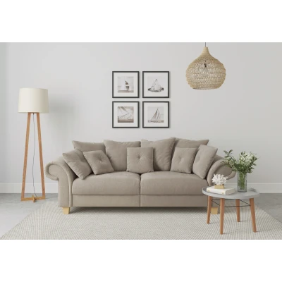Abbildung von Home affaire Big Sofa &quot;Queenie Megasofa&quot;, (2 St.), mit weichem Sitzkomfort und zeitlosem Design, viele kuschelige Kissen