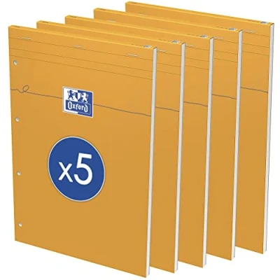 Abbildung von Oxford 100106292 Notizblock Everyday A4+, blanko, 80 Blatt, g/m², 5 er Pack, orange