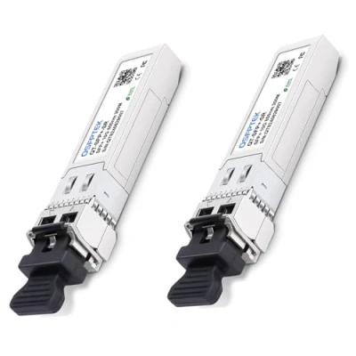 Abbildung von QSFPTEK 2Pack 10GBASE SR SFP+ Modul 10G 850nm 300M DDM LC Port Multimode Transceiver Kompatibel für Cisco SFP SR, Ubiquiti UF MM 10G, Netgear, Mikrotik, D Link, Supermicro, Linksys