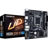Abbildung von Gigabyte H610M S2H V2 Motherboard Unterstützt Intel Core 14th CPUs, 4+1+1 Hybrid Phasen Digital VRM, bis zu 5600MHz DDR5, 1xPCIe 3.0 M.2, GbE LAN, USB 3.2 Gen 1