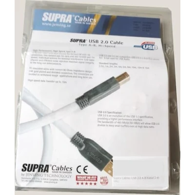 Abbildung von Supra Cables USB 2.0 A B Kabel 2 m