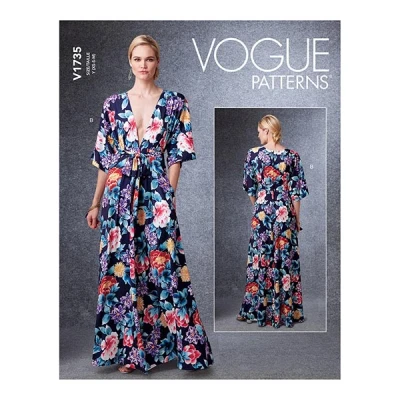Abbildung von Vogue Misses Dress Patterns V1735ZZ Damenkleid, Muster:, weiß, ZZ (L XL XXL)