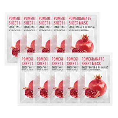 Abbildung von [PAKET VON 10] EUNYUL Purity GRANATAPFEL Gesichtstuchmasken (22 ml x 10 Stück) Koreanische Hautpflege Feuchtigkeitsspendende, pflegende und klärende natürliche Inhaltsstoffe