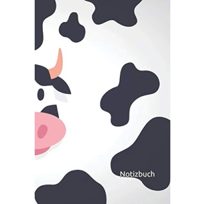 Abbildung von Notizbuch: Kuh Notizbuch 6x9 Zoll DIN A5 120 Seiten Punktraster Kühe Notizheft Kuhmuster Tagebuch Bauernhoftiere Schreibheft