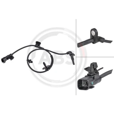 Abbildung von A.B.S. 31861 ABS Sensor aktiver 600 schwarz OPEL: Mokka / X, CHEVROLET: Trax