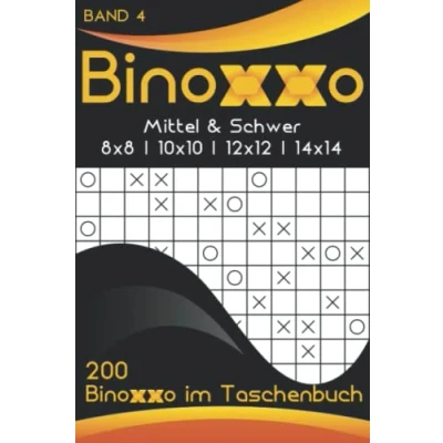 Abbildung von Binoxxo Rätsel: Rätselbuch mit 200 in kompakter Reisegröße für unterwegs mittel &amp; schwer (Binoxxo Taschenbuch)