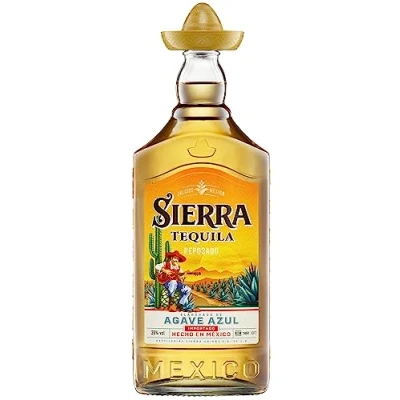 Abbildung von Sierra Tequila Reposado (1 x 1000 ml) das Original mit Sombrero aus Mexico zarten Noten von Vanille und Karamell ideal als Shot Zimt &amp; Orange 38 % Alk 1l (1er Pack)