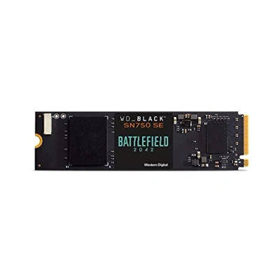 Abbildung von WD_BLACK SN750 SE 500GB M.2 2280 PCIe Gen4 NVMe Gaming SSD Battlefield 2042 PC Game Code Bundle up to 3600 MB/s read speed