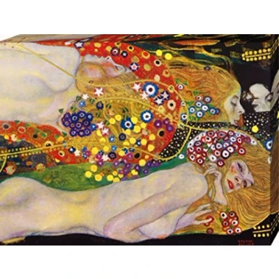 Abbildung von 1art1 Gustav Klimt Poster Wasserschlangen II, 1904 1907 Bilder Leinwand Bild Auf Keilrahmen XXL Wandbild Kunstdruck Als Leinwandbild 80x60 cm