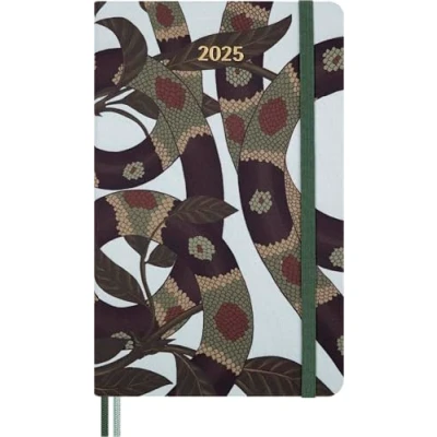 Abbildung von Moleskine Jahr der Schlange 12 Monats Wochennotizkalender 2025, Planer mit Festem Leineneinband und ElastischeVerschluss, Kollektion, Groß Format 13 x 21 cm