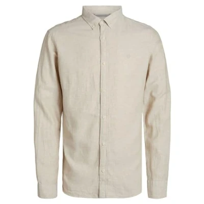 Abbildung von JACK&amp;JONES Herren JPRCCMAZE Linen Shirt L/S Button DOWN Langarmhemd, Fields of Rye/Fit:Comfort FIT, XS