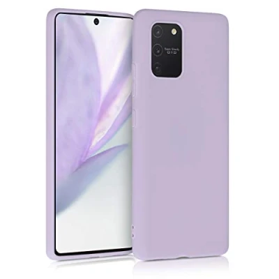Abbildung von kwmobile Hülle kompatibel mit Samsung Galaxy S10 Lite weiches TPU Silikon Case Cover geeignet für kabelloses Laden Lavendel