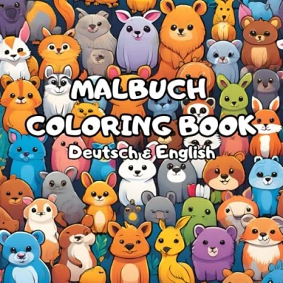 Abbildung von Zweisprachiges Malbuch für Kinder Tierwelt: Unsere Tierwelt erkunden und nebenbei eine Sprach lernen Deutsch &amp; Englisch (Zweisprachige Malbücher Kinder)