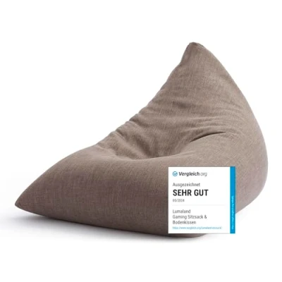Abbildung von Lumaland Sitzsack Interior Line Gaming, Bodenkissen Bean Bag Lounge Triangle 370L150x100x100cm