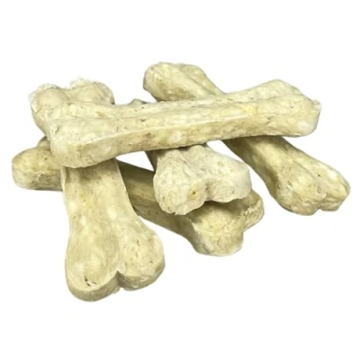 Abbildung von Hunde Snack in Kauknochen Form mit Gemüse: Kausnack proteinreicher Rinderhaut und stärkereichem Reis Leckerli naturbelassen ohne Zusätze, Getreidefrei Natürliche Belohnung 5X 35g