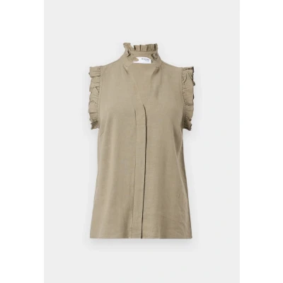 Abbildung von Selected Femme Slfviva SUN Ruffle Hemdbluse, Damen, Größe: 38, Vetiver