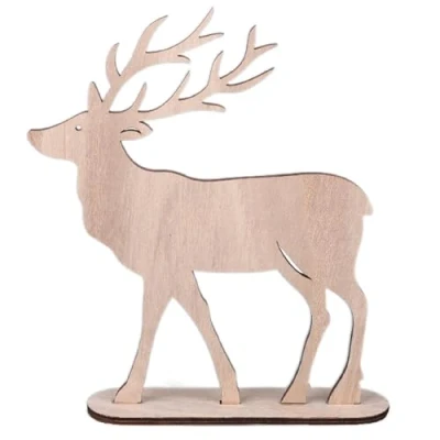 Abbildung von Dadeldo Living &amp; Lifestyle Hirsch Dekofigur Weihnachtsdeko Holz braun 30cm