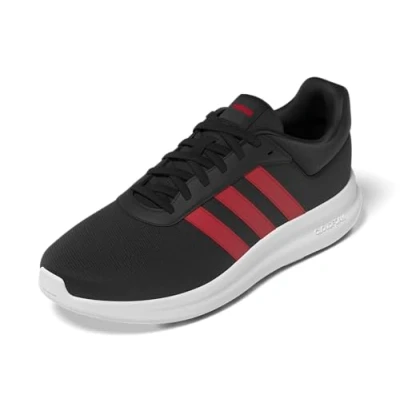 Abbildung von adidas Herren Lite Racer 4.0 Schuhe, EU, Black Better Scarlet Scarlet, 46 2/3 EU