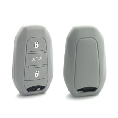 Abbildung von Nordecco Silikon Schlüsselhülle, passend für Fiat 600 600e Electric 2024 2025 3 Tasten Keyless Remote Fob (Grau)