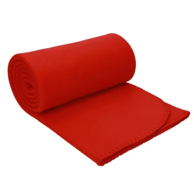 Abbildung von Wohndecke Luxus Fleecedecke Kuscheldecke Größe 130x170 cm Farbe rot, Betz, 180 g/m²