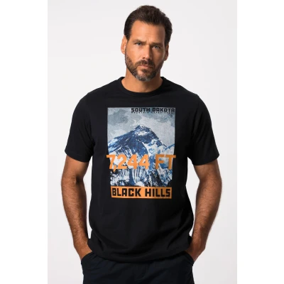 Abbildung von JP1880 HALBARM, Hills Tshirt print, Herren, Größe: 5XL, Navy blau