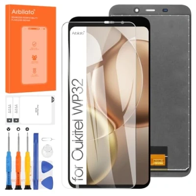 Abbildung von Arbilato LCD Display für Oukitel WP32 Touchscreen Digitalisierer 5,93 Zoll Glas Panel Sensoren Reparatur Kits (schwarz)