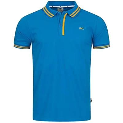 Abbildung von Rock Creek Herren Polo T Shirts Basic Shirt Kurzarm Poloshirt Polohemd Slim Fit Sommer Männer Top Polokragen H 283 Blau 2XL
